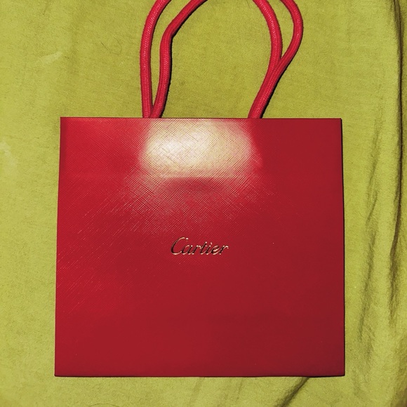 CARTIER Jewelry Box RARE NEW France Black Velvet Drawer & Bag - NWT - Picture 9 of 12